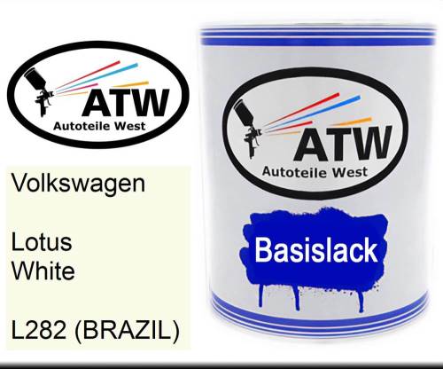 Volkswagen, Lotus White, L282 (BRAZIL): 1L Lackdose, von ATW Autoteile West.